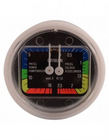 DUAL PRESSURE GAUGE - HORIZONTAL