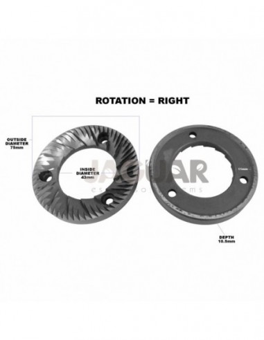 COMPAK K7 GRINDER BLADES 75 X 43 RH