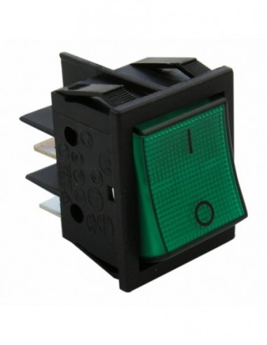 GREEN ROCKER SWITCH - 4 TERMINALS -...