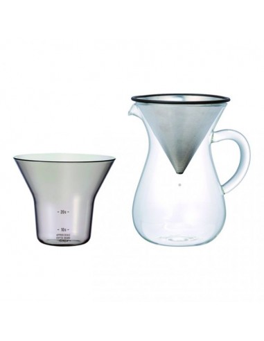 KINTO SCS-02-CC-ST COFFEE CARAFE SET 300ML STAINLESS STEEL