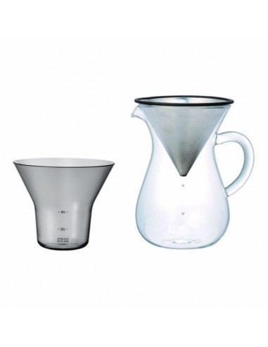 KINTO SCS-04-CC-ST COFFEE CARAFE SET 600ML STAINLESS STEEL